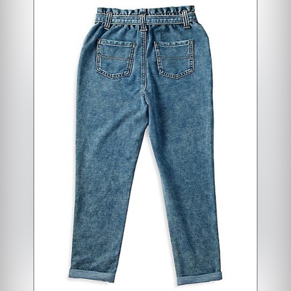 3 for$19 or 4 for $25 Girl's Paper Bag Waist Mom Jeans Acid Wash Size 6 EUD - Picture 2 of 10